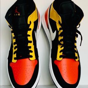 Nike Air Jordan 1 Mid SE Black/Team Size 12 Mens